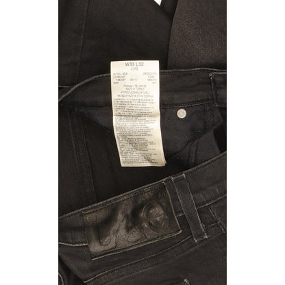 Lee Luke Men Black Skinny Slim Stretch Jeans W33 L31