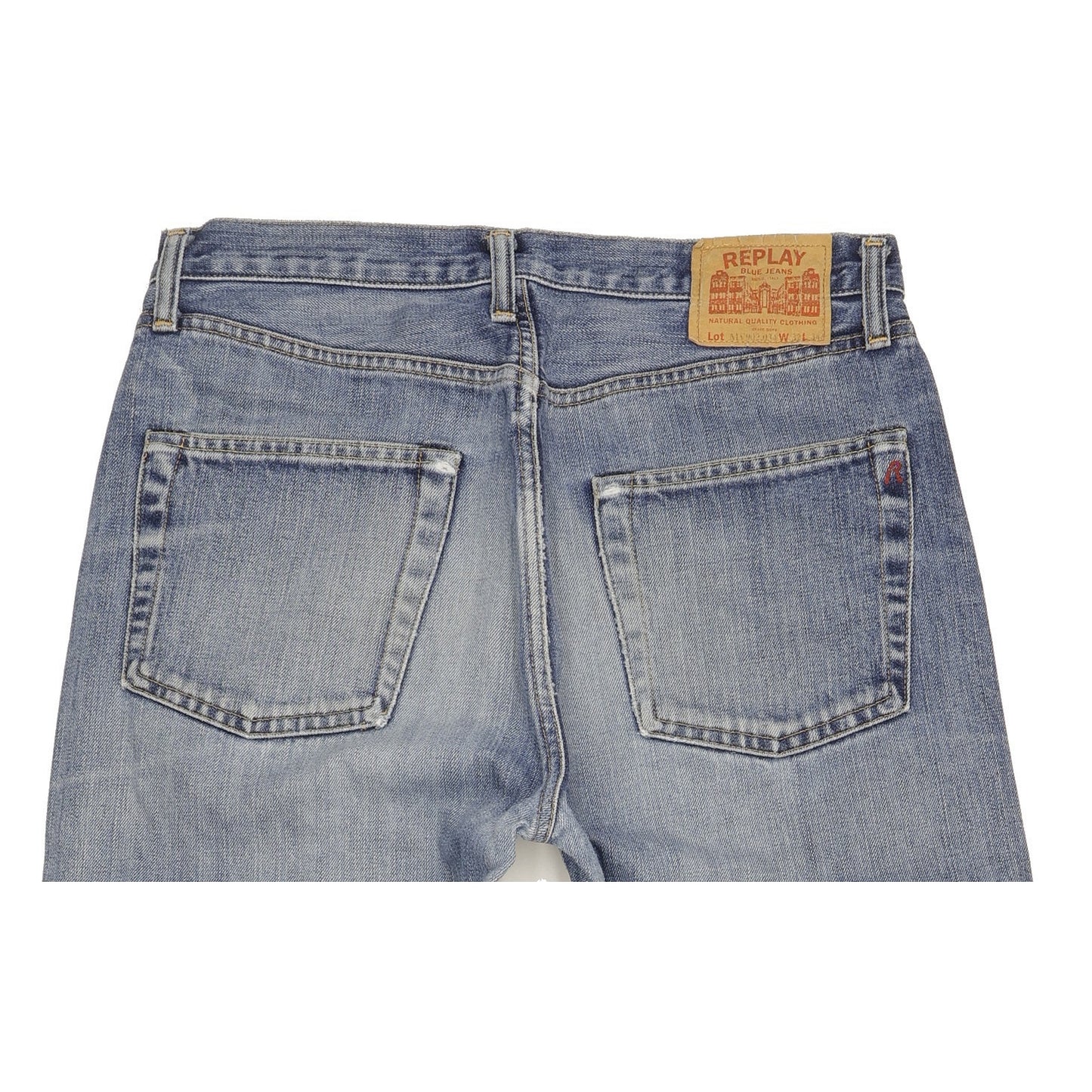 Replay Men Blue Straight Regular Jeans W32 L38