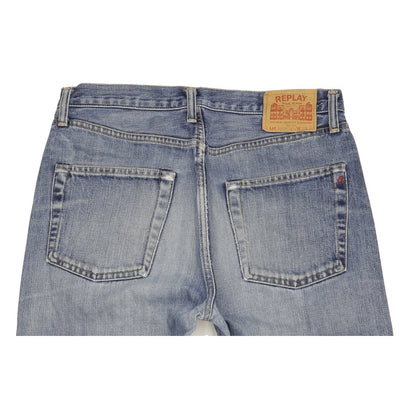 Replay Men Blue Straight Regular Jeans W32 L38