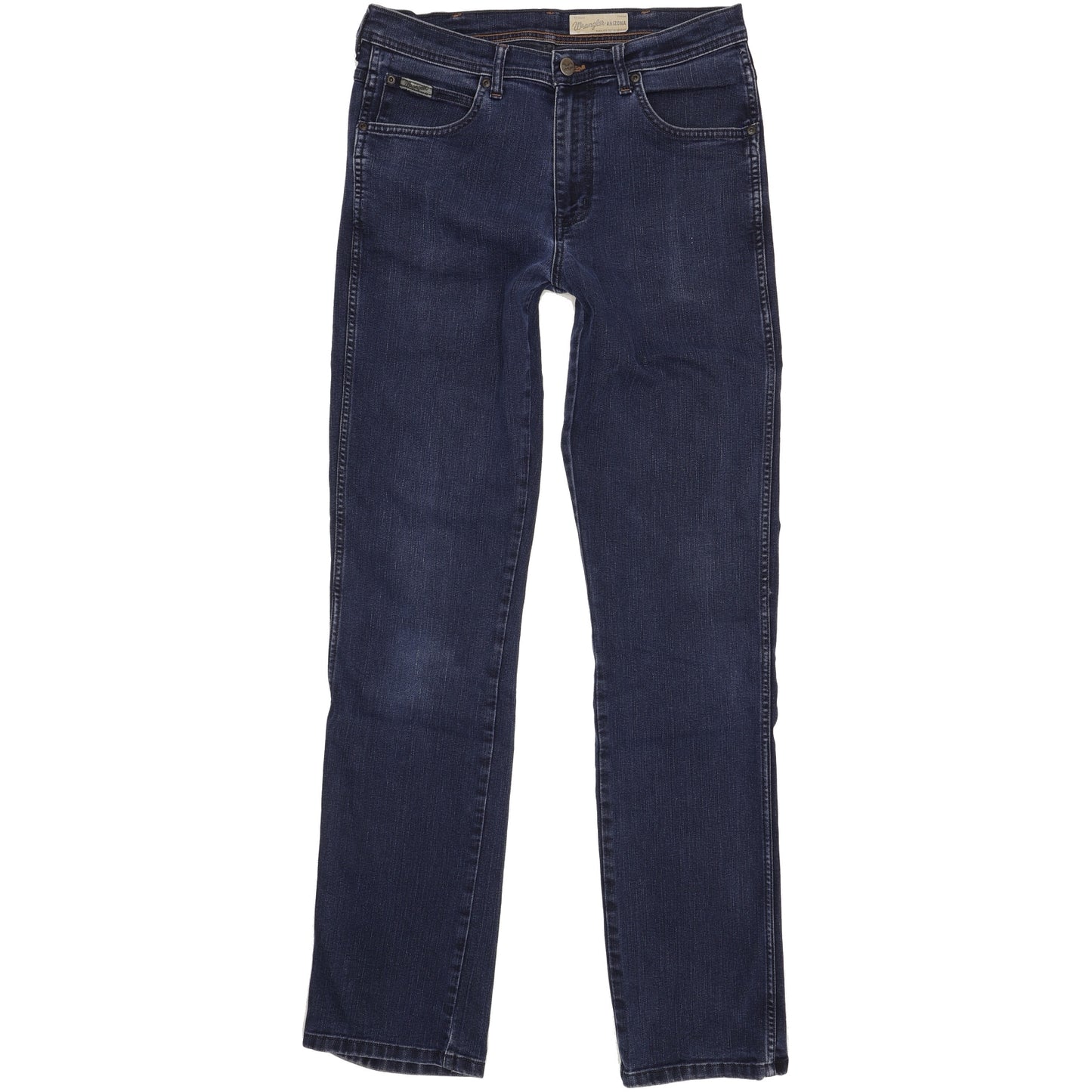Wrangler Arizona Men Blue Straight Regular Stretch Jeans W33 L35