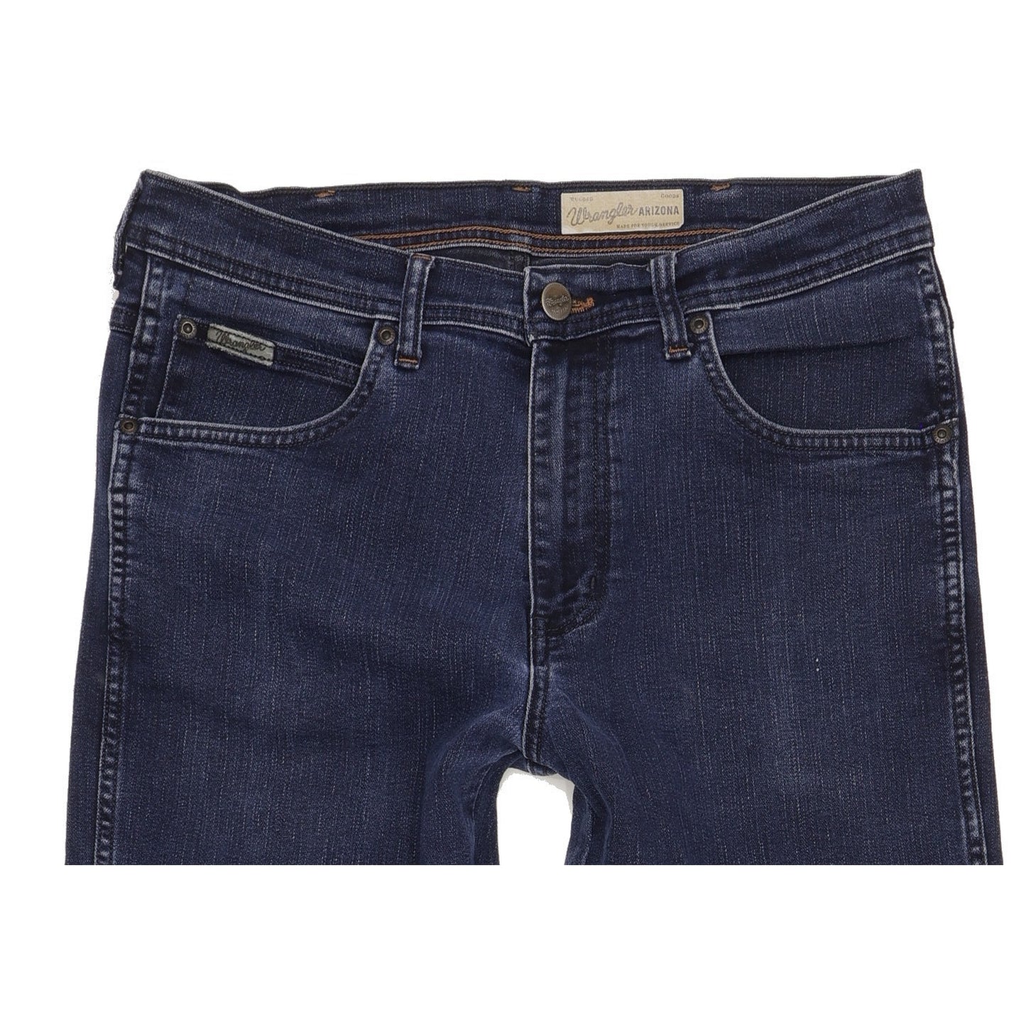 Wrangler Arizona Men Blue Straight Regular Stretch Jeans W33 L35
