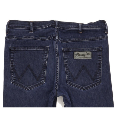 Wrangler Arizona Men Blue Straight Regular Stretch Jeans W33 L35