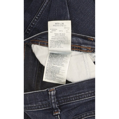 Wrangler Arizona Men Blue Straight Regular Stretch Jeans W33 L35