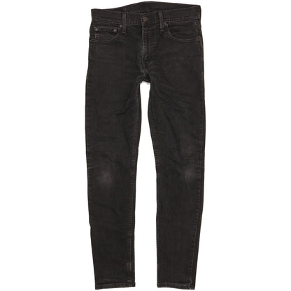 Levi's 512 Men Black Tapered Slim Stretch Jeans W30 L31