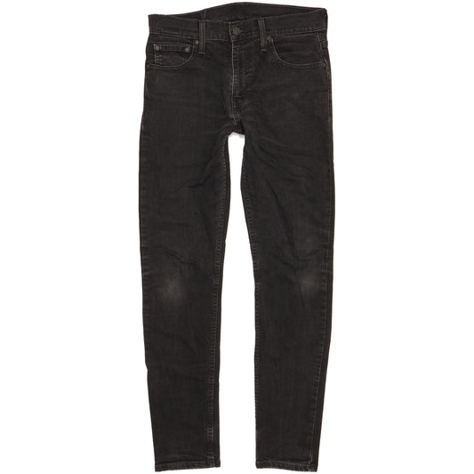Levi's 512 Men Black Tapered Slim Stretch Jeans W30 L31