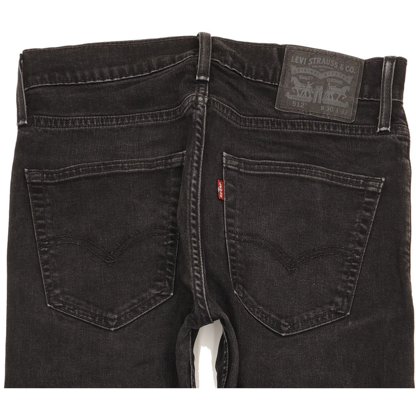 Levi's 512 Men Black Tapered Slim Stretch Jeans W30 L31