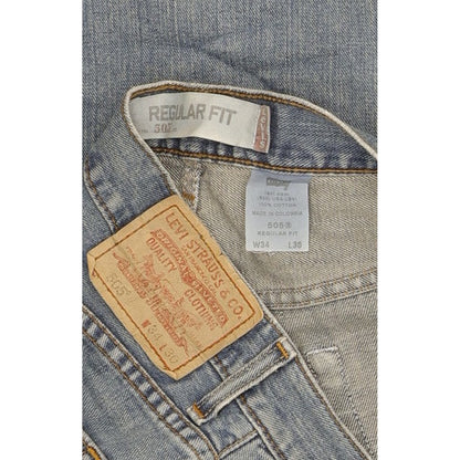 Levi's 505 Men Blue Straight Regular Jeans W34 L28
