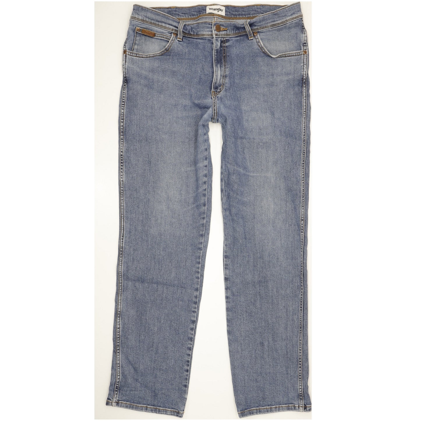 Wrangler Texas Men Blue Straight Regular Stretch Jeans W38 L33