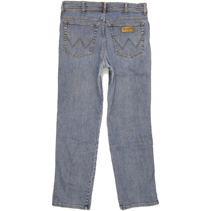 Wrangler Texas Men Blue Straight Regular Stretch Jeans W38 L33
