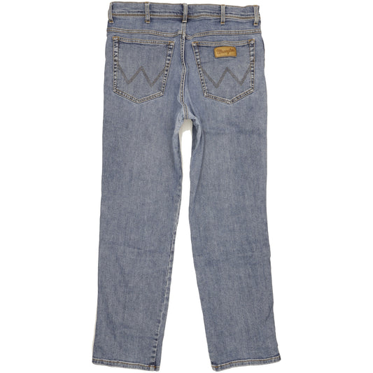 Wrangler Texas Men Blue Straight Regular Stretch Jeans W38 L33