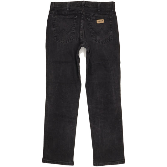 Wrangler Texas Men Black Straight Regular Stretch Jeans W34 L32