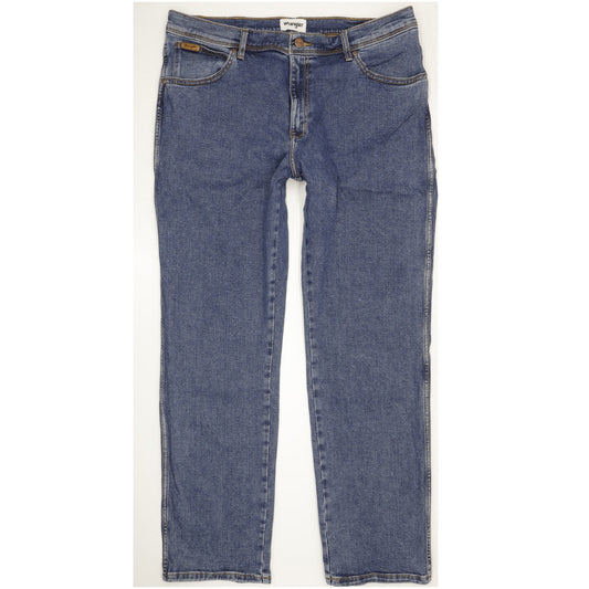 Wrangler Texas Men Blue Straight Regular Stretch Jeans W40 L32
