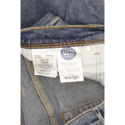 Wrangler Texas Men Blue Straight Regular Stretch Jeans W40 L32