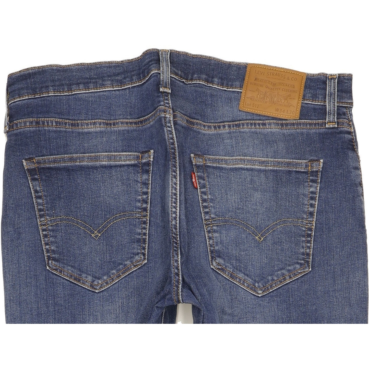 Levi's 512 Men Blue Tapered Slim Stretch Jeans W34 L29