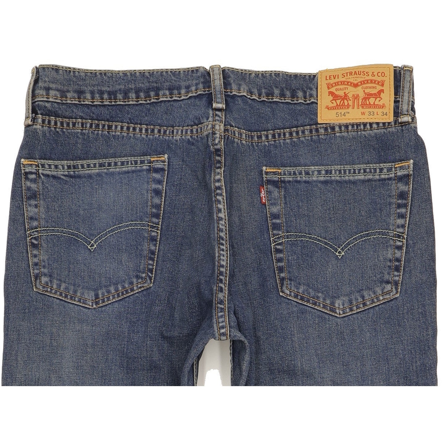 Levi's 514 Men Blue Straight Slim Stretch Jeans W33 L33