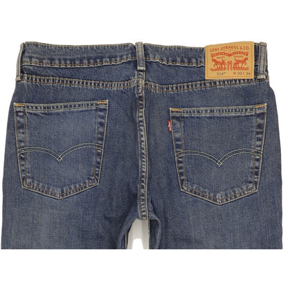 Levi's 514 Men Blue Straight Slim Stretch Jeans W33 L33