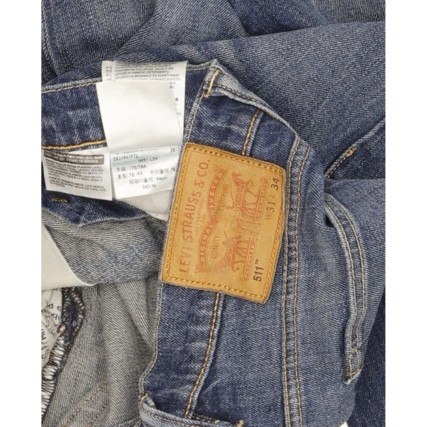 Levi's 511 Men Blue Straight Slim Stretch Jeans W31 L34