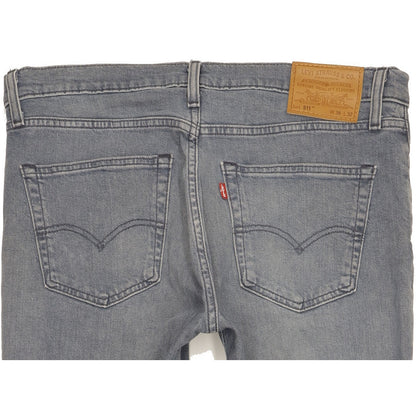 Levi's 511 Men Grey Straight Slim Jeans W36 L32