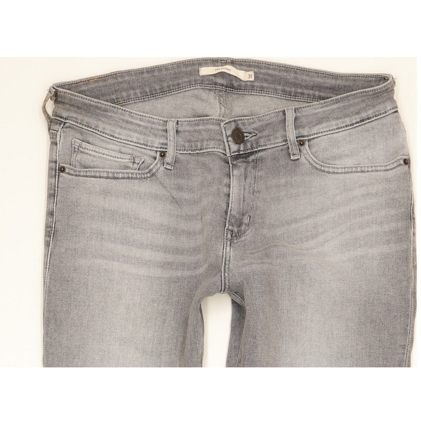 Levi's 711 Women Grey Skinny Slim Stretch Jeans W31 L32