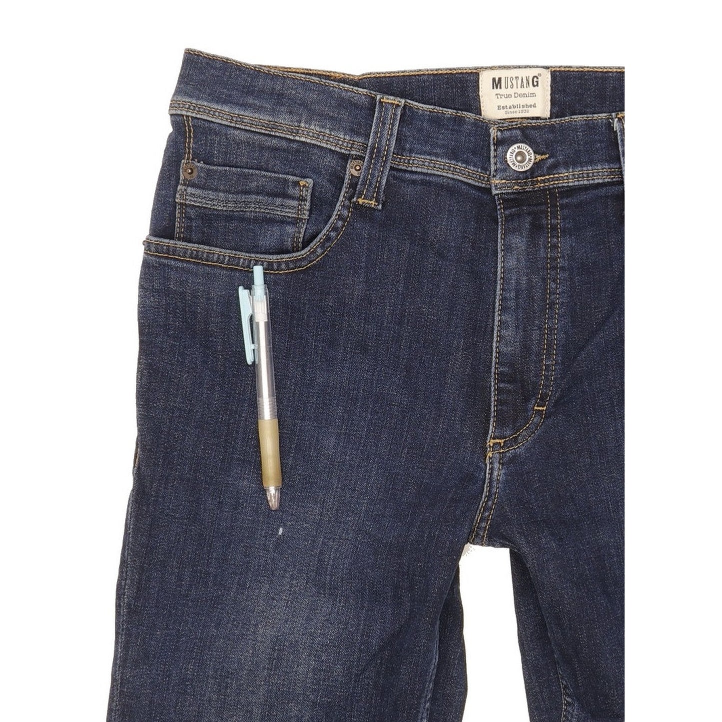 Mustang Men Blue Straight Slim Jeans W30 L29