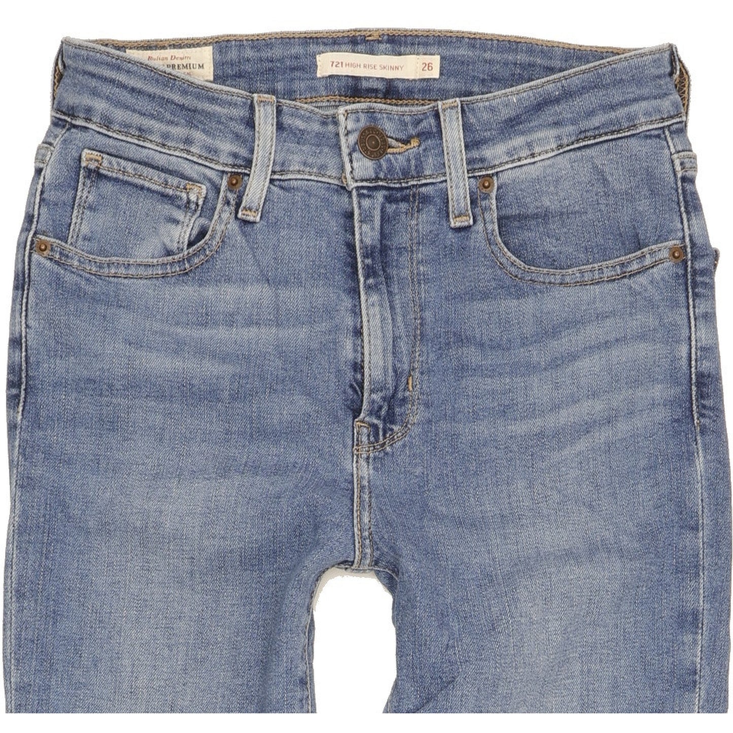 Levi's 721 Women Blue Skinny Slim Stretch Jeans W26 L28