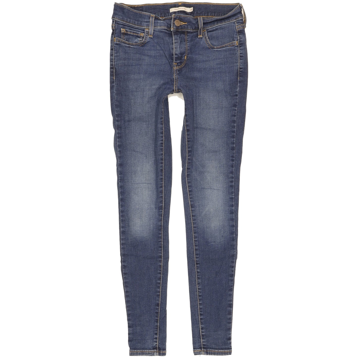 Levi's 710 Super Women Blue Skinny Slim Stretch Jeans W26 L28