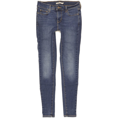 Levi's 710 Super Women Blue Skinny Slim Stretch Jeans W26 L28