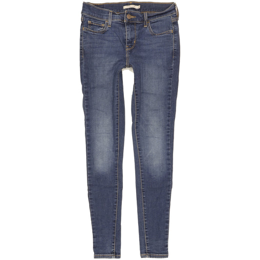 Levi's 710 Super Women Blue Skinny Slim Stretch Jeans W26 L28