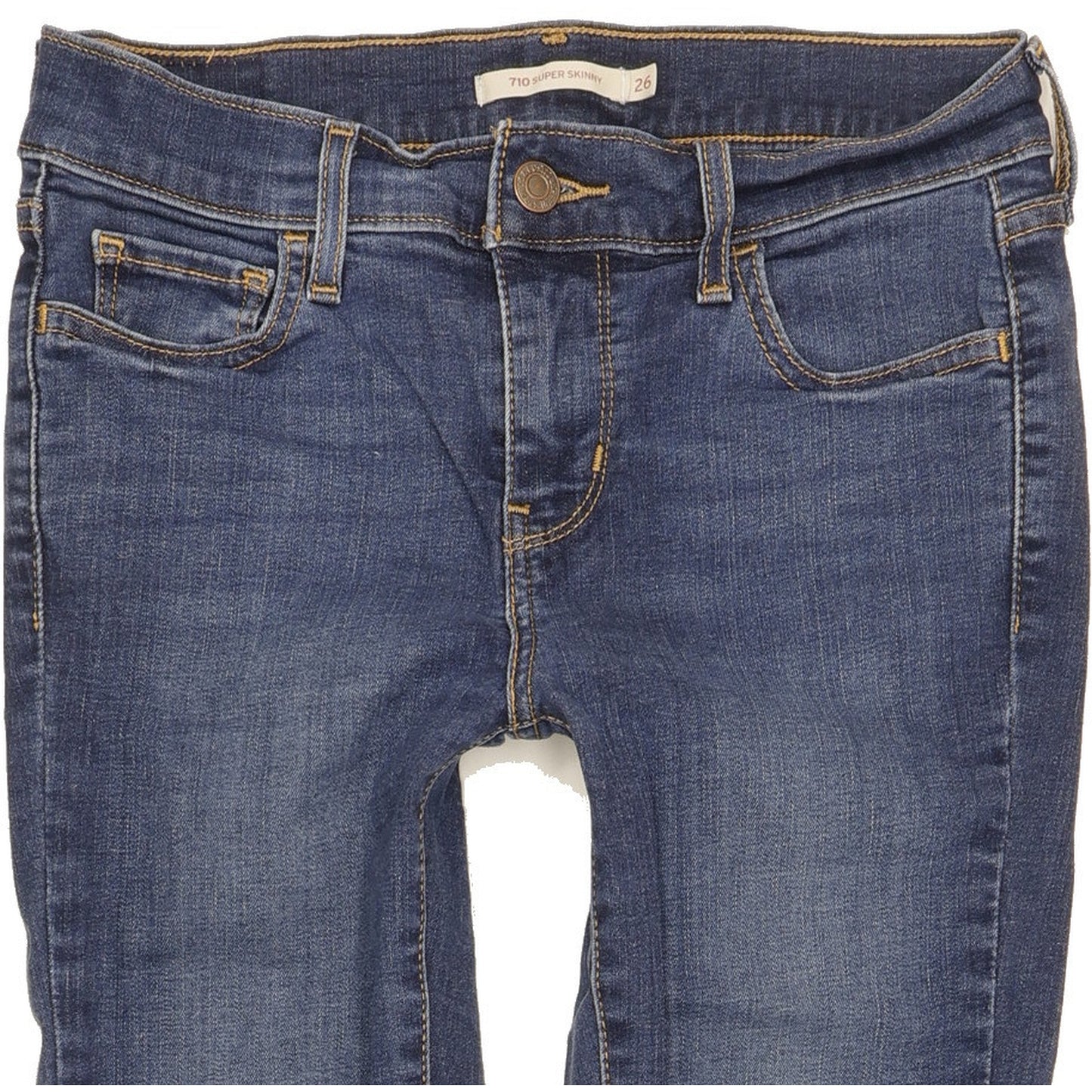 Levi's 710 Super Women Blue Skinny Slim Stretch Jeans W26 L28