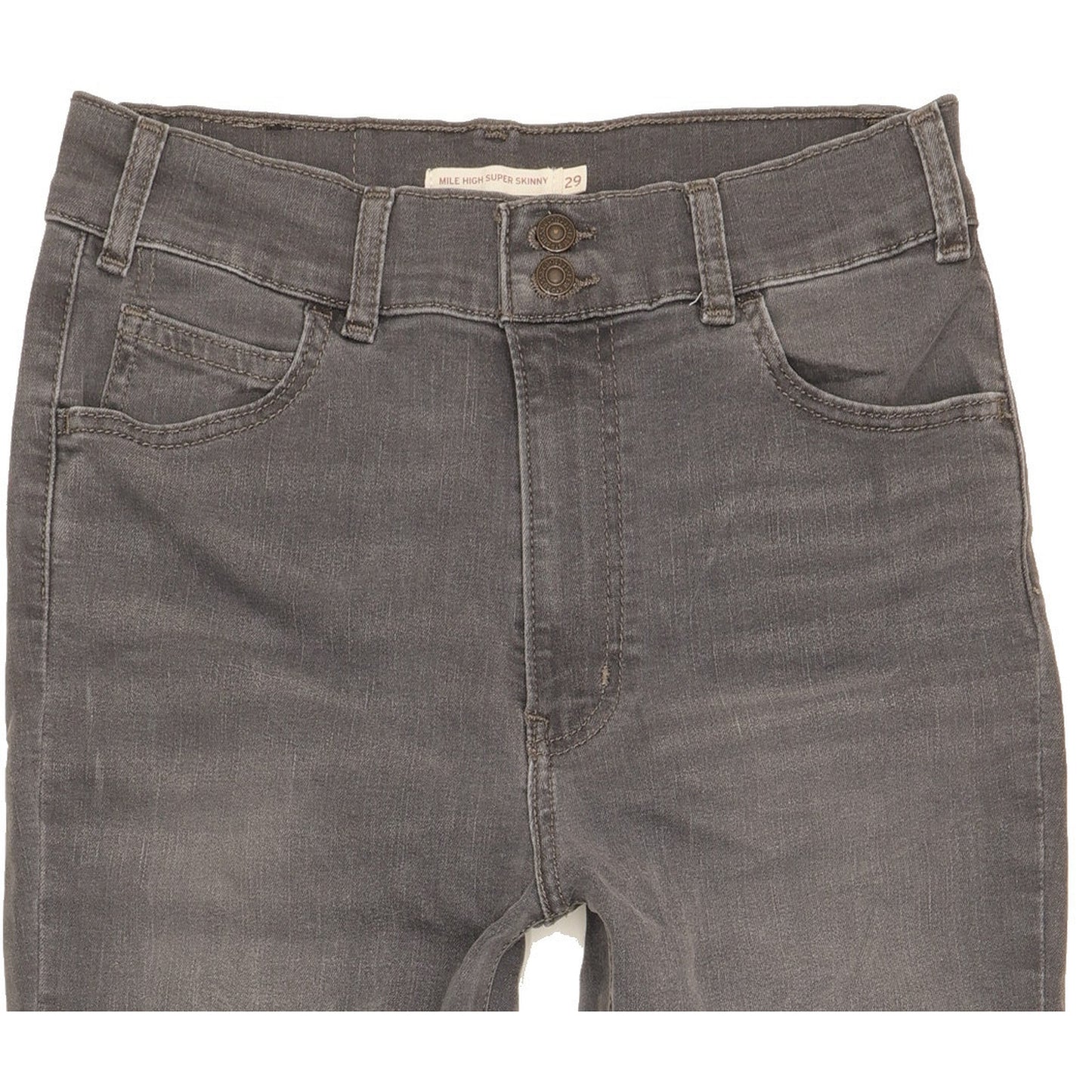 Levi's Mile Grey Skinny Slim Stretch Jeans High Waisted W29 L32