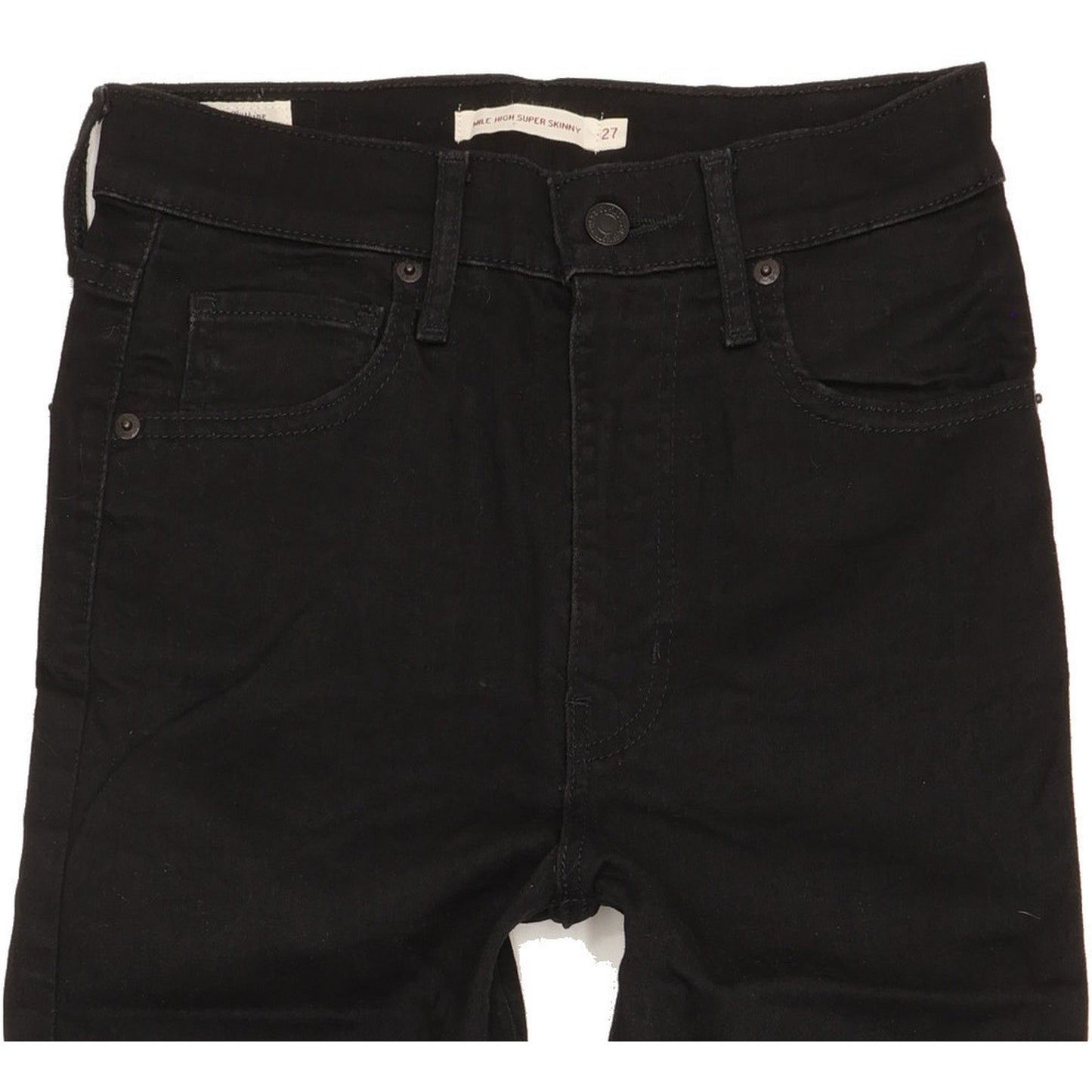 Levi's Mile Black Skinny Slim Stretch Jeans High Waisted W27 L30
