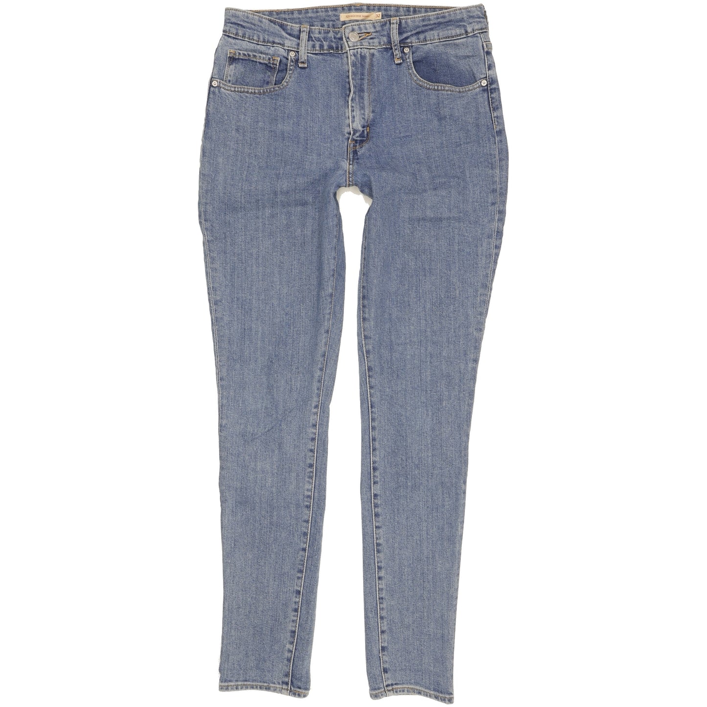 Levi's 721 Blue Skinny Slim Stretch Jeans High Waisted W32 L32