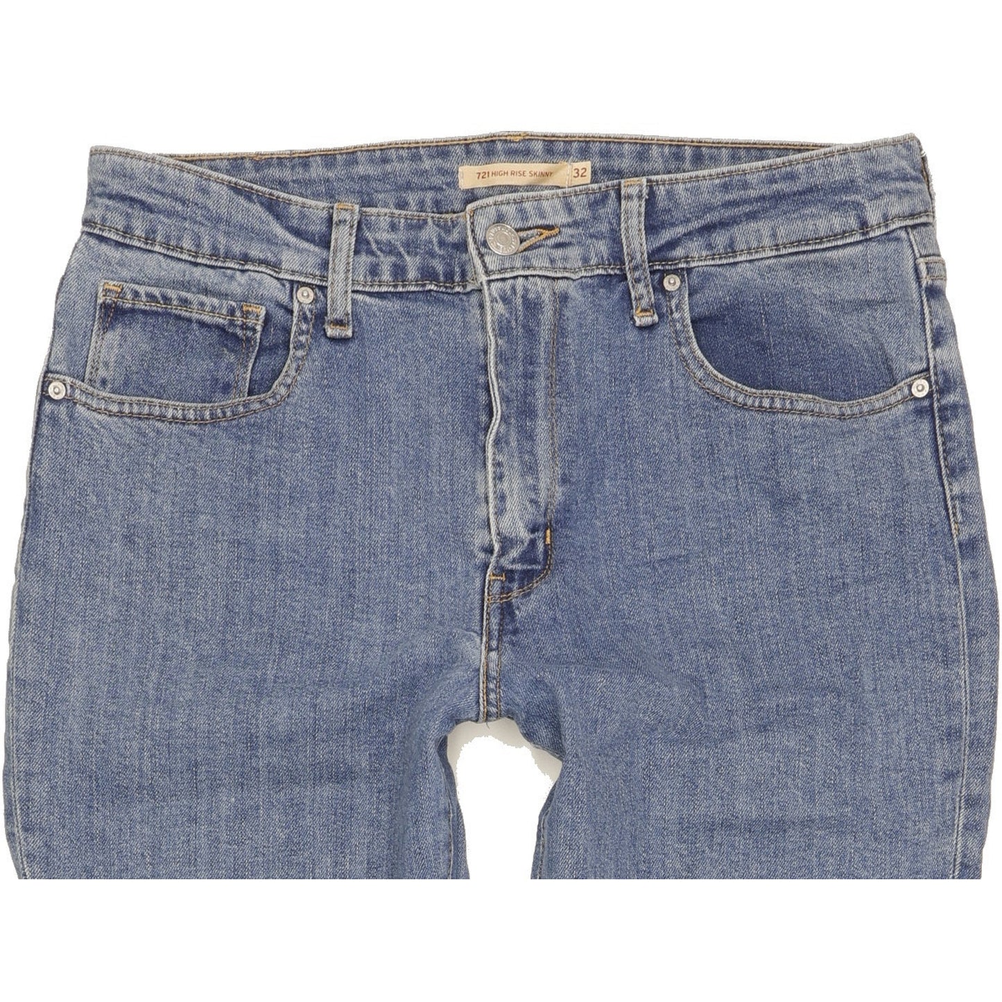 Levi's 721 Blue Skinny Slim Stretch Jeans High Waisted W32 L32