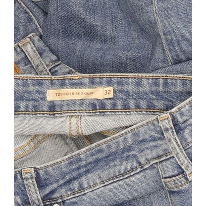 Levi's 721 Blue Skinny Slim Stretch Jeans High Waisted W32 L32