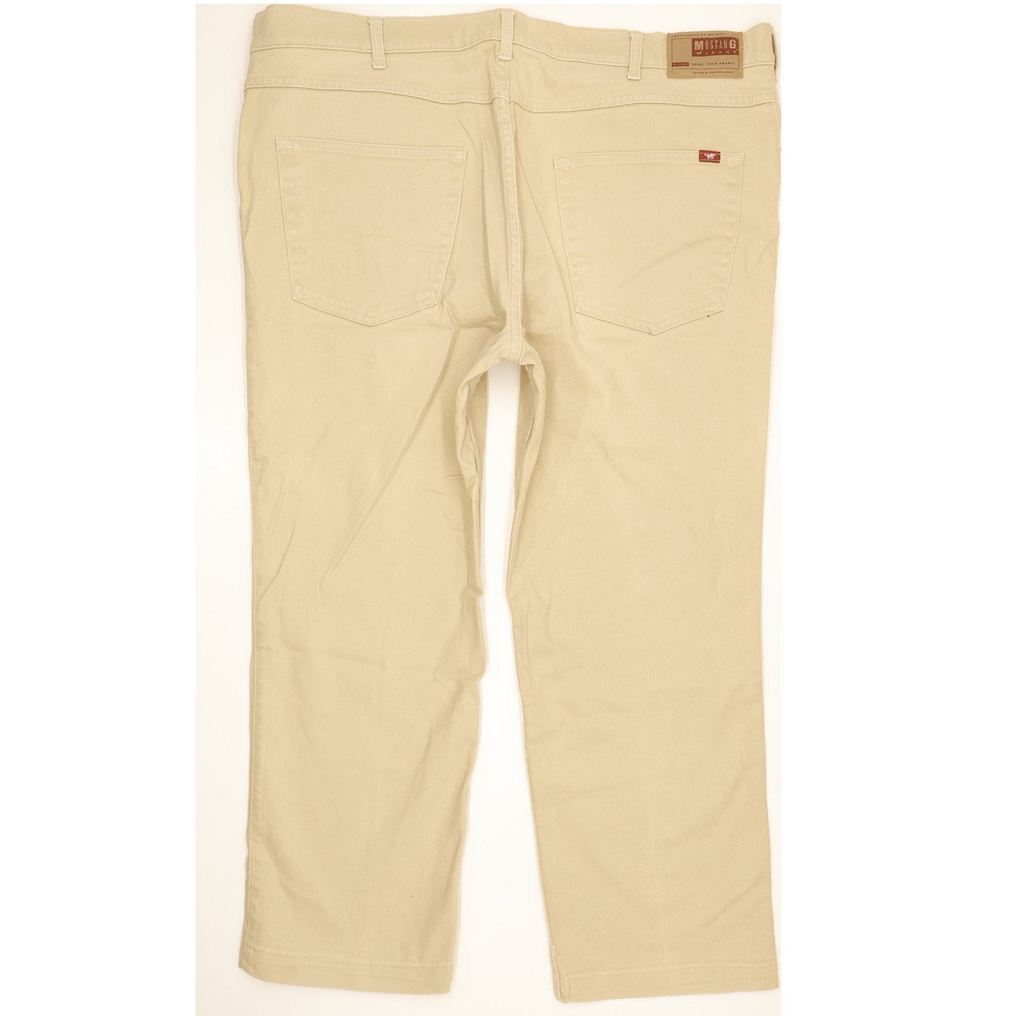 Mustang Tramper Men Beige Straight Regular Stretch Jeans W42 L27