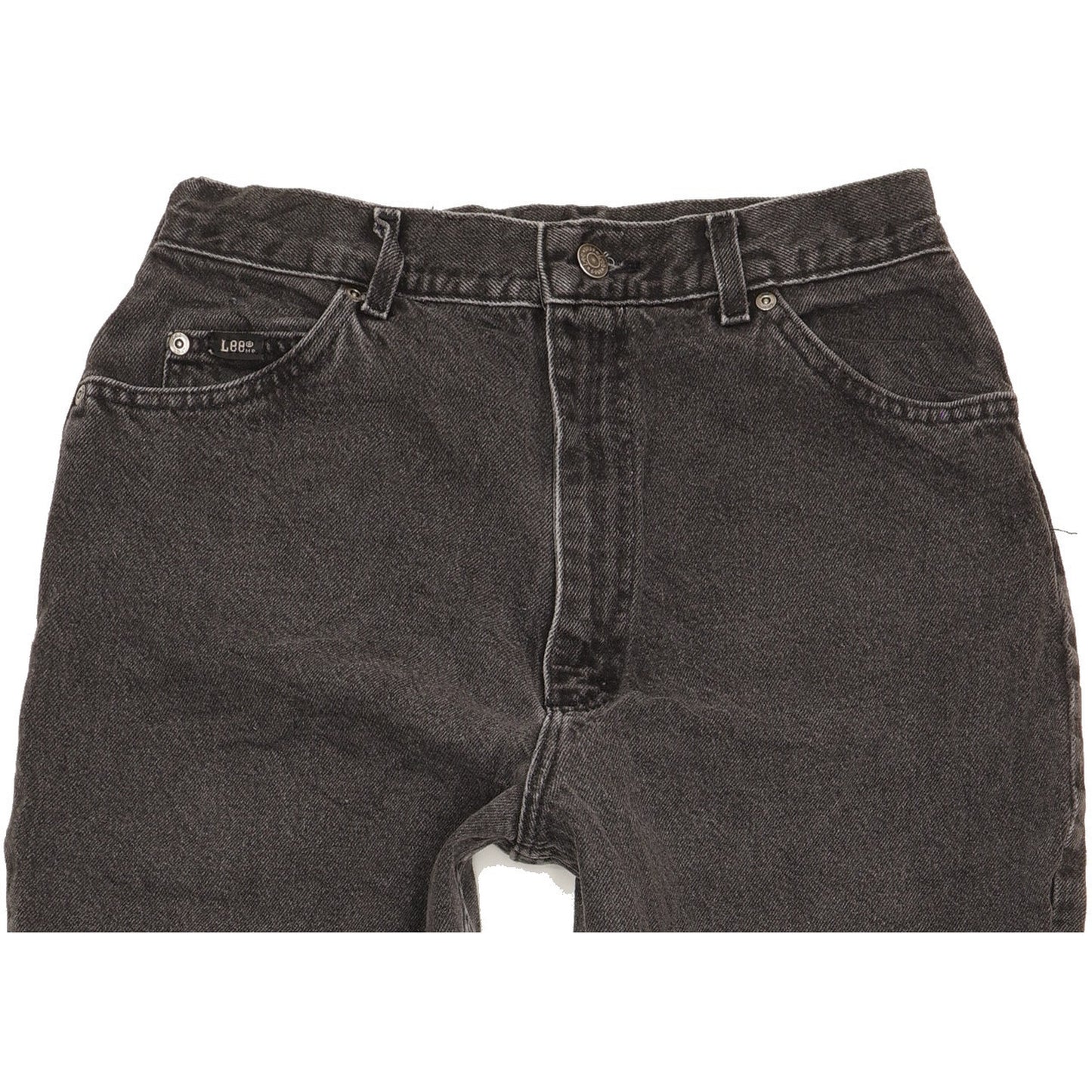 Lee Black Tapered Relaxed Mom Jeans High Waisted W30 L32