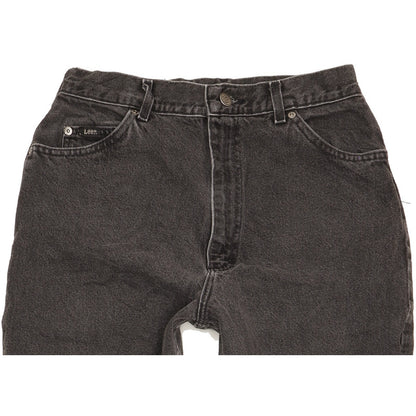 Lee Black Tapered Relaxed Mom Jeans High Waisted W30 L32
