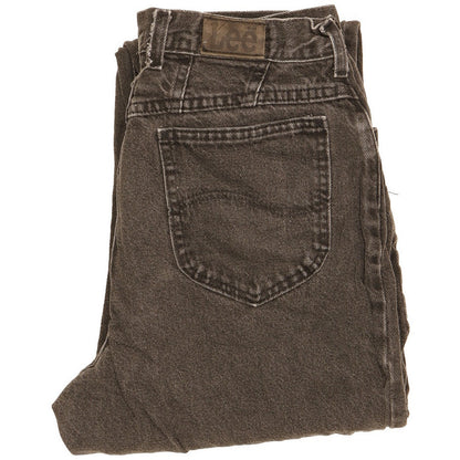 Lee Black Tapered Relaxed Mom Jeans High Waisted W30 L32
