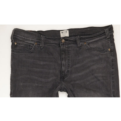Mustang Vegas Men Black Straight Regular Stretch Jeans W38 L35