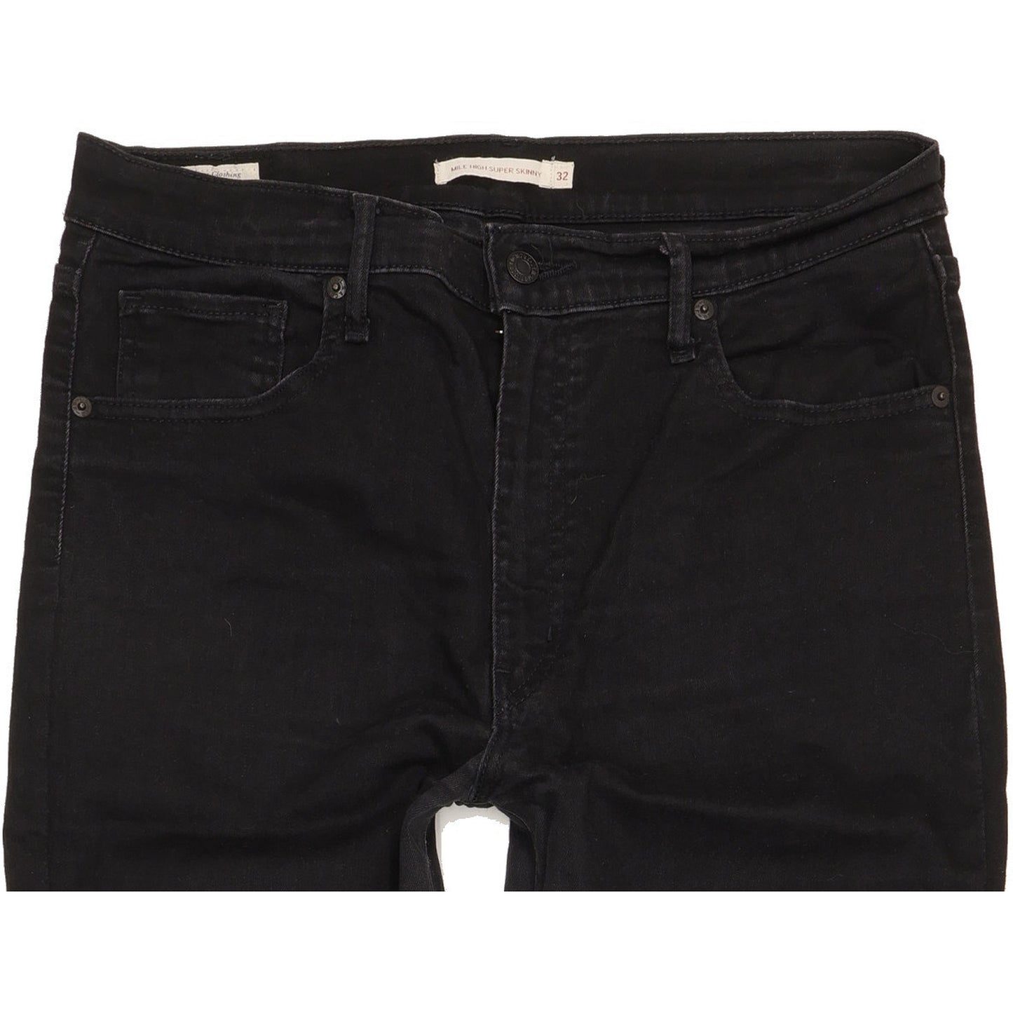 Levi's Mile Black Skinny Slim Stretch Jeans High Waisted W32 L30