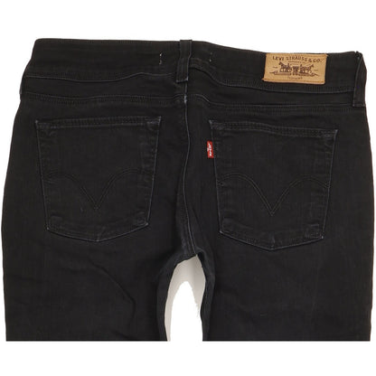 Levi's 571 Women Black Straight Slim Stretch Jeans W32 L29