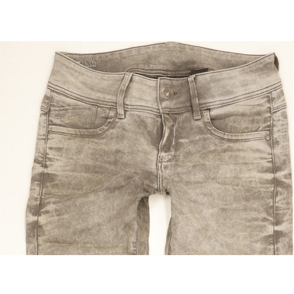 G-Star Lynn Women Grey Skinny Slim Stretch Jeans W28 L33