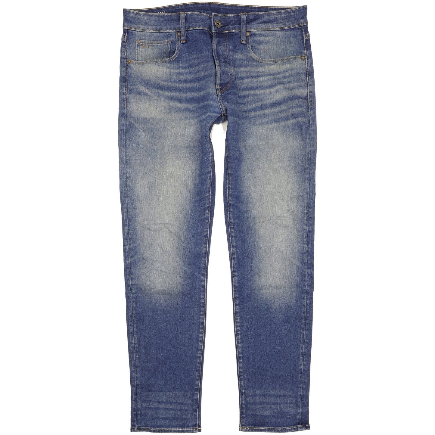 G-Star 3301 Men Blue Straight Slim Jeans W32 L31