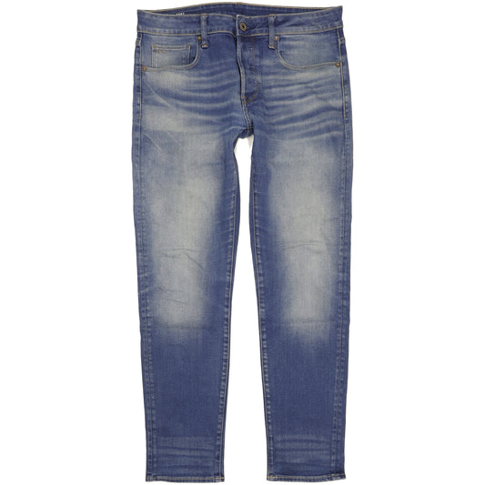 G-Star 3301 Men Blue Straight Slim Jeans W32 L31