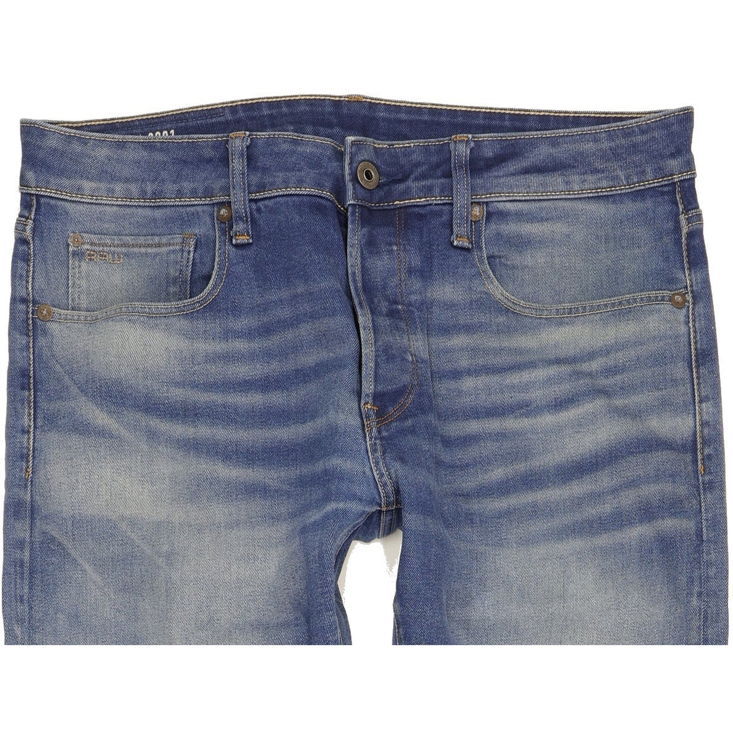 G-Star 3301 Men Blue Straight Slim Jeans W32 L31