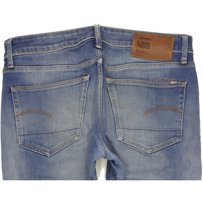G-Star 3301 Men Blue Straight Slim Jeans W32 L31