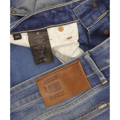 G-Star 3301 Men Blue Straight Slim Jeans W32 L31