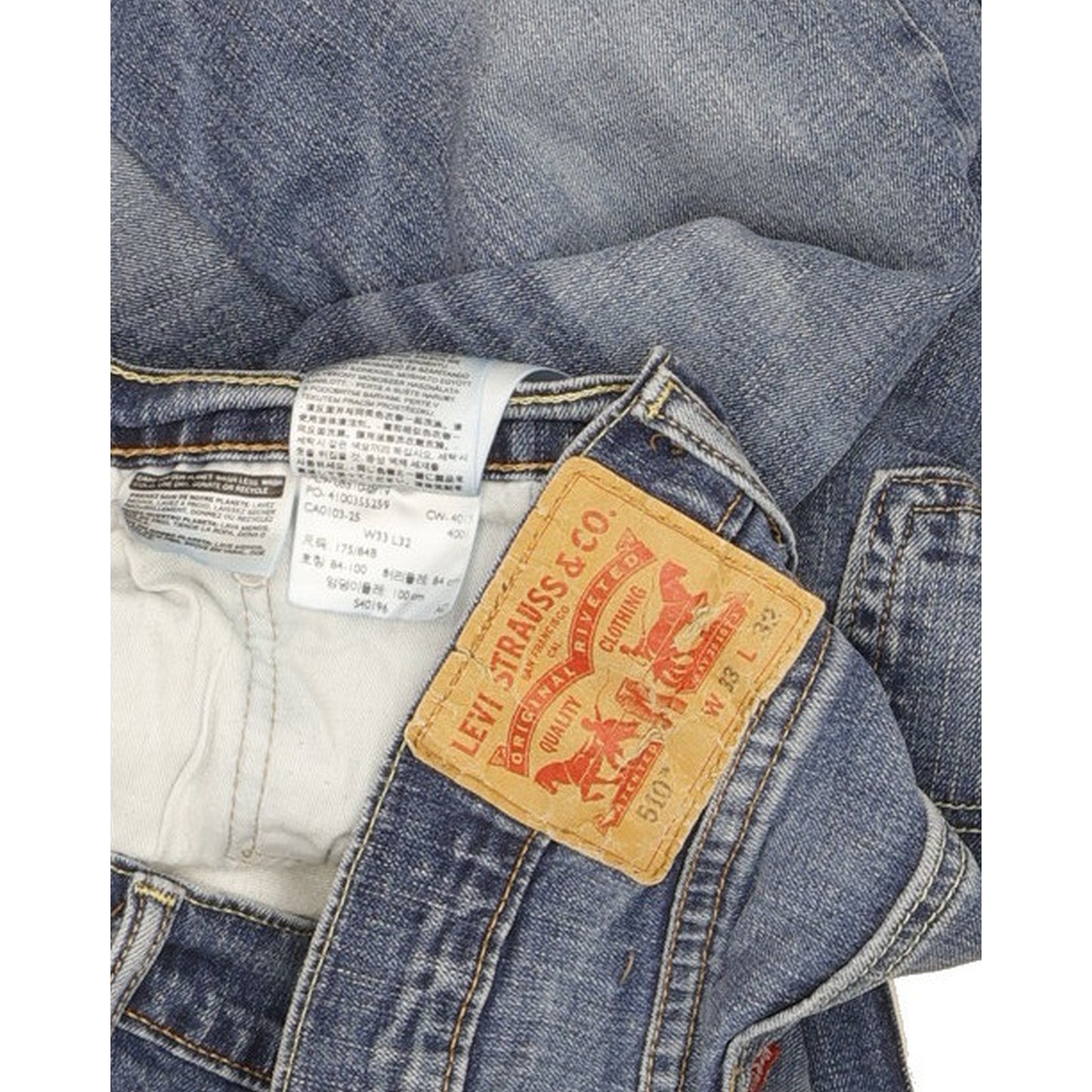 Levi's 510 Men Blue Skinny Slim Stretch Jeans W33 L31