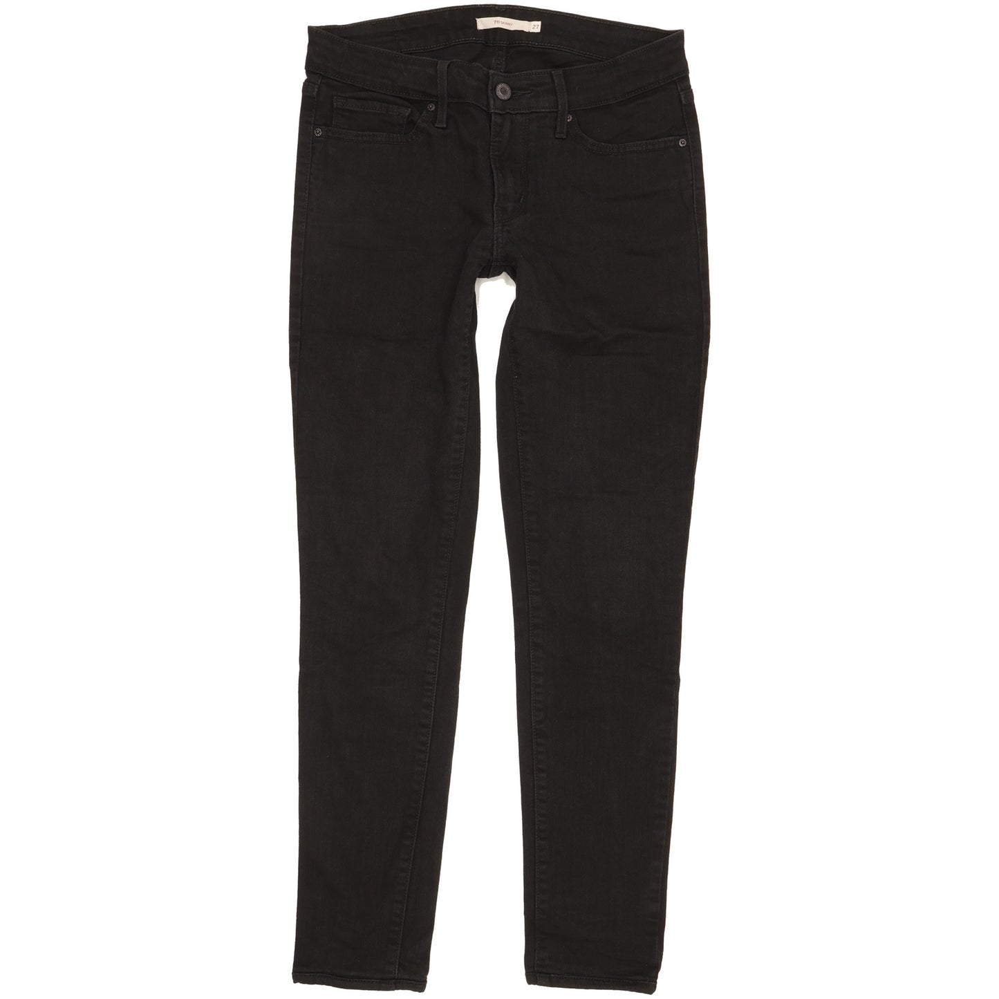 Levi's 711 Women Black Skinny Slim Stretch Jeans W27 L29