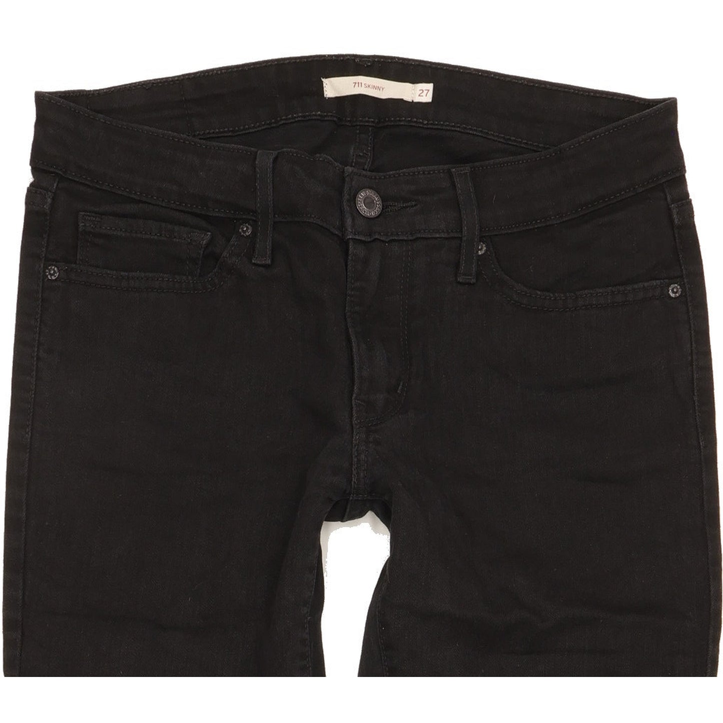 Levi's 711 Women Black Skinny Slim Stretch Jeans W27 L29